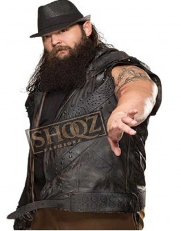 WWE Bray Wyatt Hoodie Leather Vest